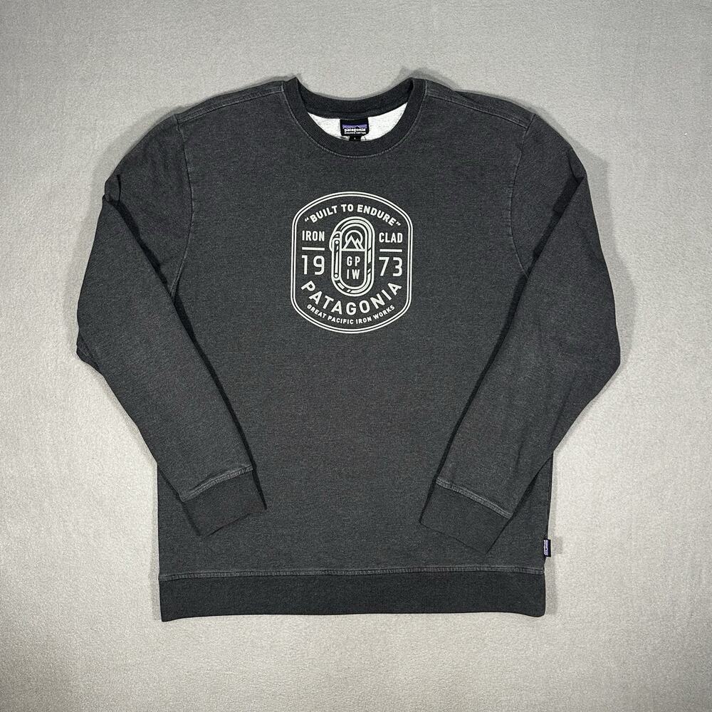 Patagonia Iron Clad Built to Endure Crewneck Sweatshirt Men’s Large Gray